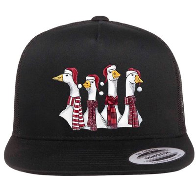 Goose Christmas Geese Crew Neck Flatbill Hat