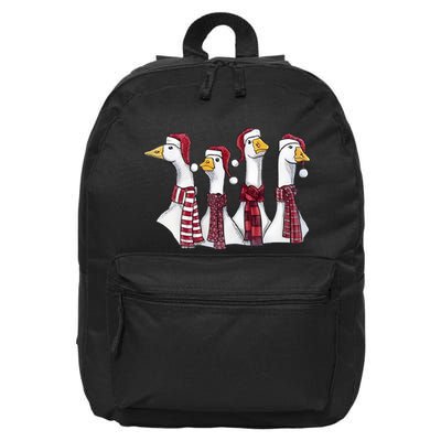 Goose Christmas Geese Crew Neck 16 in Basic Backpack