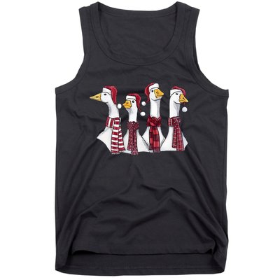 Goose Christmas Geese Crew Neck Tank Top