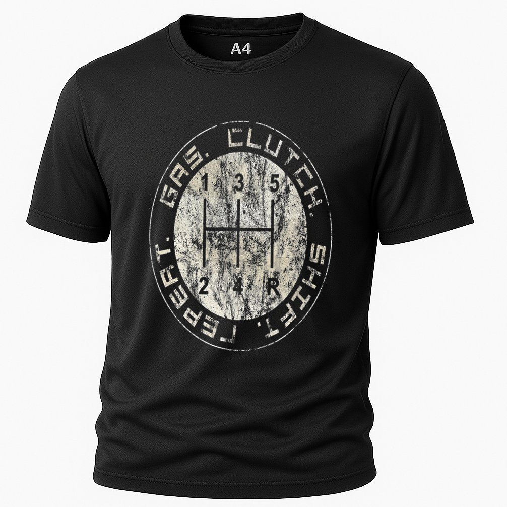 Gas. Clutch. Gap. Repeat. Drivers Stick Shift 5 Speed Performance Shirt