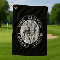 Gas. Clutch. Gap. Repeat. Drivers Stick Shift 5 Speed Golf Towel
