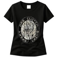 Gas. Clutch. Gap. Repeat. Drivers Stick Shift 5 Speed Womens T-Shirt