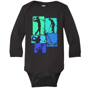 Golf Club Golfer Golfing Baby Long Sleeve Bodysuit