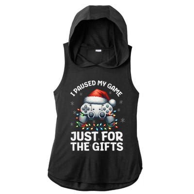 Gamer Christmas Gaming Xmas Video Games Christmas Pj Ladies PosiCharge Tri-Blend Wicking Draft Hoodie Tank