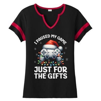 Gamer Christmas Gaming Xmas Video Games Christmas Pj Ladies Halftime Notch Neck Tee