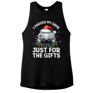 Gamer Christmas Gaming Xmas Video Games Christmas Pj Ladies PosiCharge Tri-Blend Wicking Tank