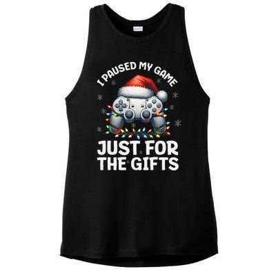 Gamer Christmas Gaming Xmas Video Games Christmas Pj Ladies PosiCharge Tri-Blend Wicking Tank