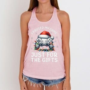 Gamer Christmas Gaming Xmas Video Games Christmas Pj Women's Knotted Racerback Tank