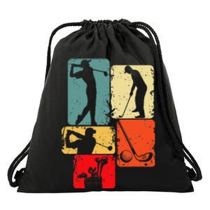 Golf Club Golfer Golfing Drawstring Bag