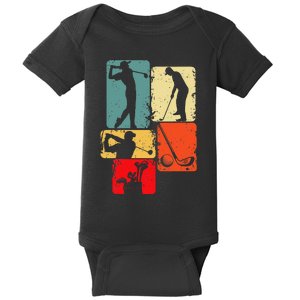 Golf Club Golfer Golfing Baby Bodysuit