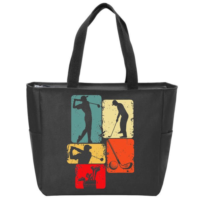 Golf Club Golfer Golfing Zip Tote Bag