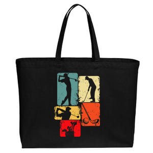 Golf Club Golfer Golfing Cotton Canvas Jumbo Tote