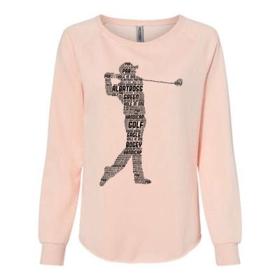 Golf Club Golfer Golfing Womens California Wash Sweatshirt