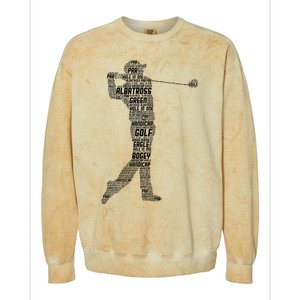 Golf Club Golfer Golfing Colorblast Crewneck Sweatshirt