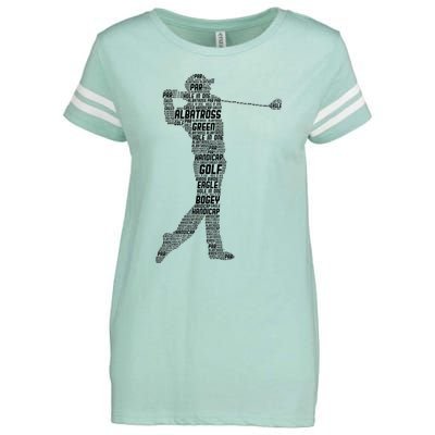 Golf Club Golfer Golfing Enza Ladies Jersey Football T-Shirt