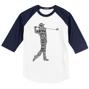 Golf Club Golfer Golfing Baseball Sleeve Shirt