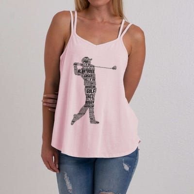 Golf Club Golfer Golfing Women's Strappy Tank