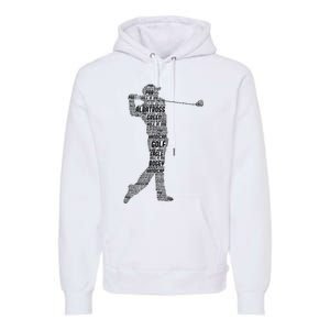 Golf Club Golfer Golfing Premium Hoodie