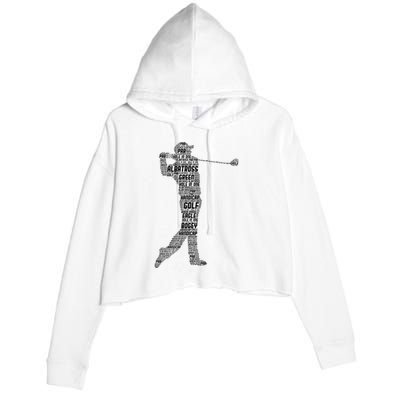 Golf Club Golfer Golfing Crop Fleece Hoodie