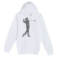 Golf Club Golfer Golfing Premium Pullover Hoodie