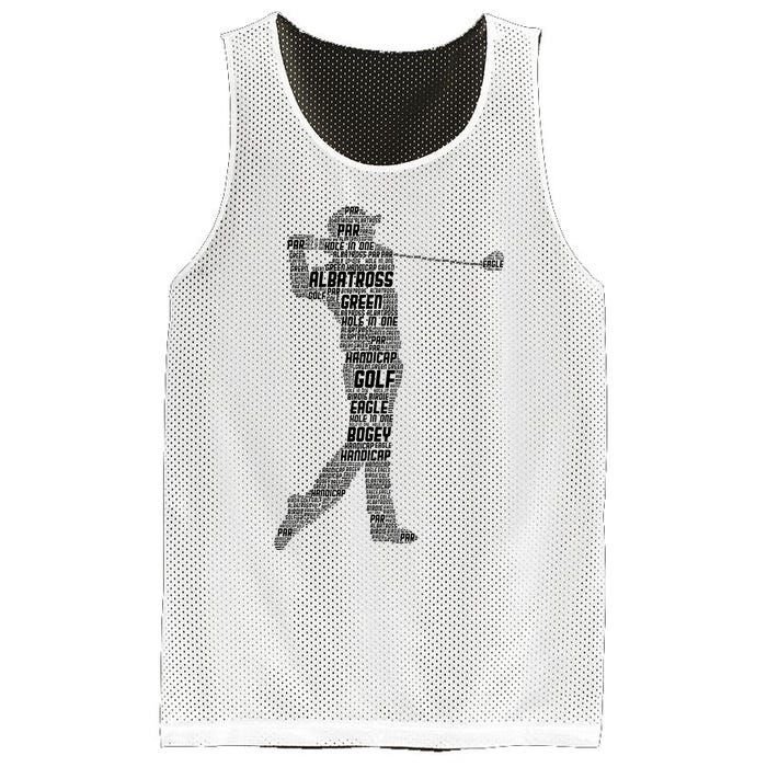 Golf Club Golfer Golfing Mesh Reversible Basketball Jersey Tank