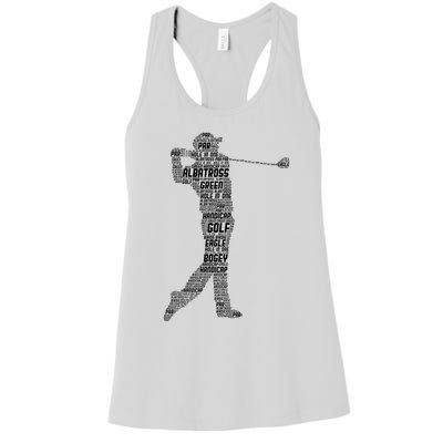 Golf Club Golfer Golfing Women's Racerback Tank