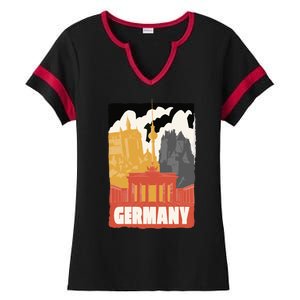 Germany Castle Ladies Halftime Notch Neck Tee