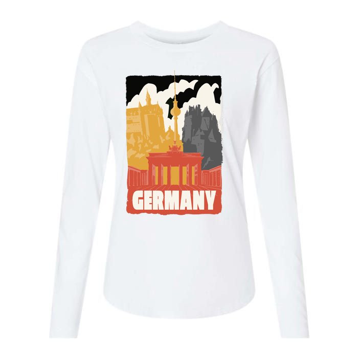 Germany Castle Womens Cotton Relaxed Long Sleeve T-Shirt