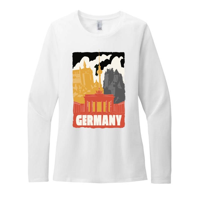 Germany Castle Womens CVC Long Sleeve Shirt