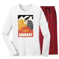 Germany Castle Women's Long Sleeve Flannel Pajama Set 