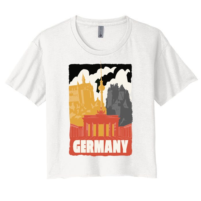 Germany Castle Women's Crop Top Tee