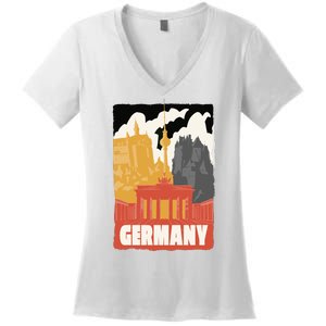 Germany Castle Women's V-Neck T-Shirt