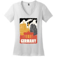 Germany Castle Women's V-Neck T-Shirt