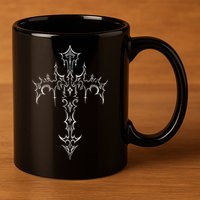 Gothic Cross Grunge Aesthetic Mall Goth 11oz C Handle Ceramic Mug