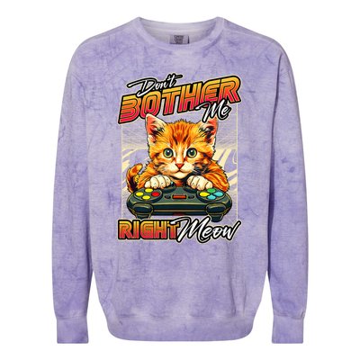 Gamer Cat Gaming Video Game & Cat Lover Colorblast Crewneck Sweatshirt