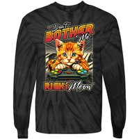 Gamer Cat Gaming Video Game & Cat Lover Tie-Dye Long Sleeve Shirt