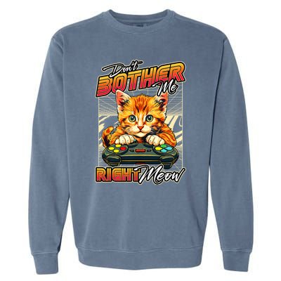 Gamer Cat Gaming Video Game & Cat Lover Garment-Dyed Sweatshirt