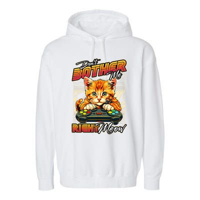 Gamer Cat Gaming Video Game & Cat Lover Garment-Dyed Fleece Hoodie