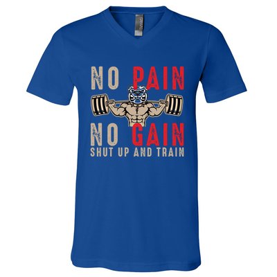 Gym Cute Gift Workout Cute Gift Fitness Cute Gift No Pain No Gain Gift V-Neck T-Shirt