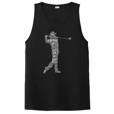 Golf Club Golfer Golfing Funny Golf Father's Day PosiCharge Competitor Tank