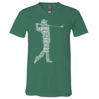 Golf Club Golfer Golfing Funny Golf Father's Day V-Neck T-Shirt