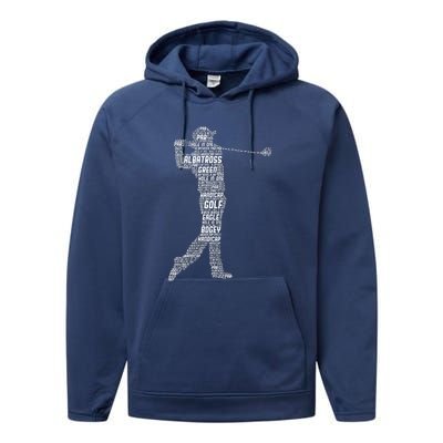 Golf Club Golfer Golfing Funny Golf Father's Day Performance Fleece Hoodie