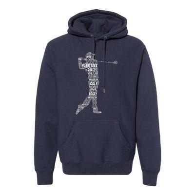 Golf Club Golfer Golfing Funny Golf Father's Day Premium Hoodie