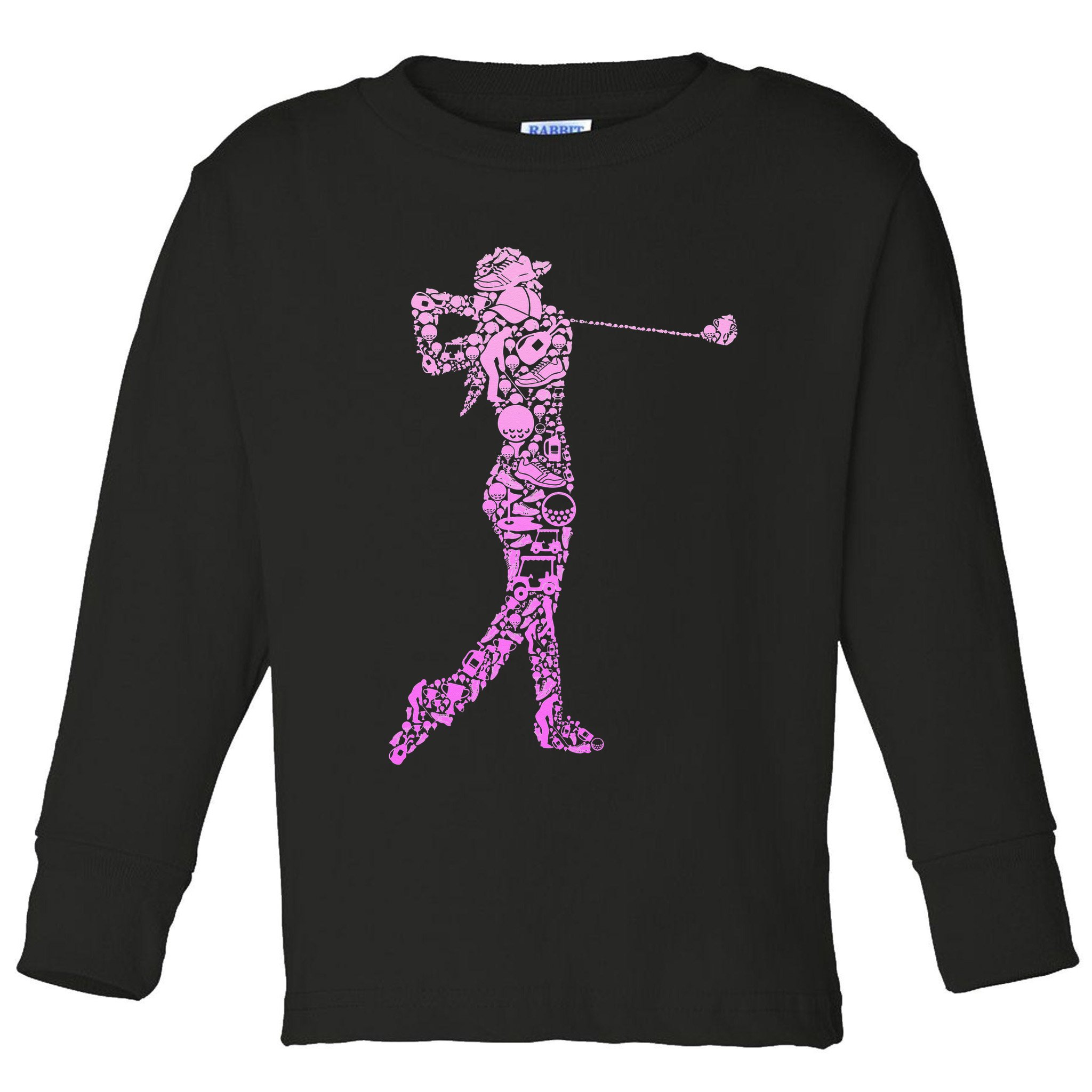 Golf Club Golfer Golfing Funny Golf Father's Day Toddler Long Sleeve Shirt