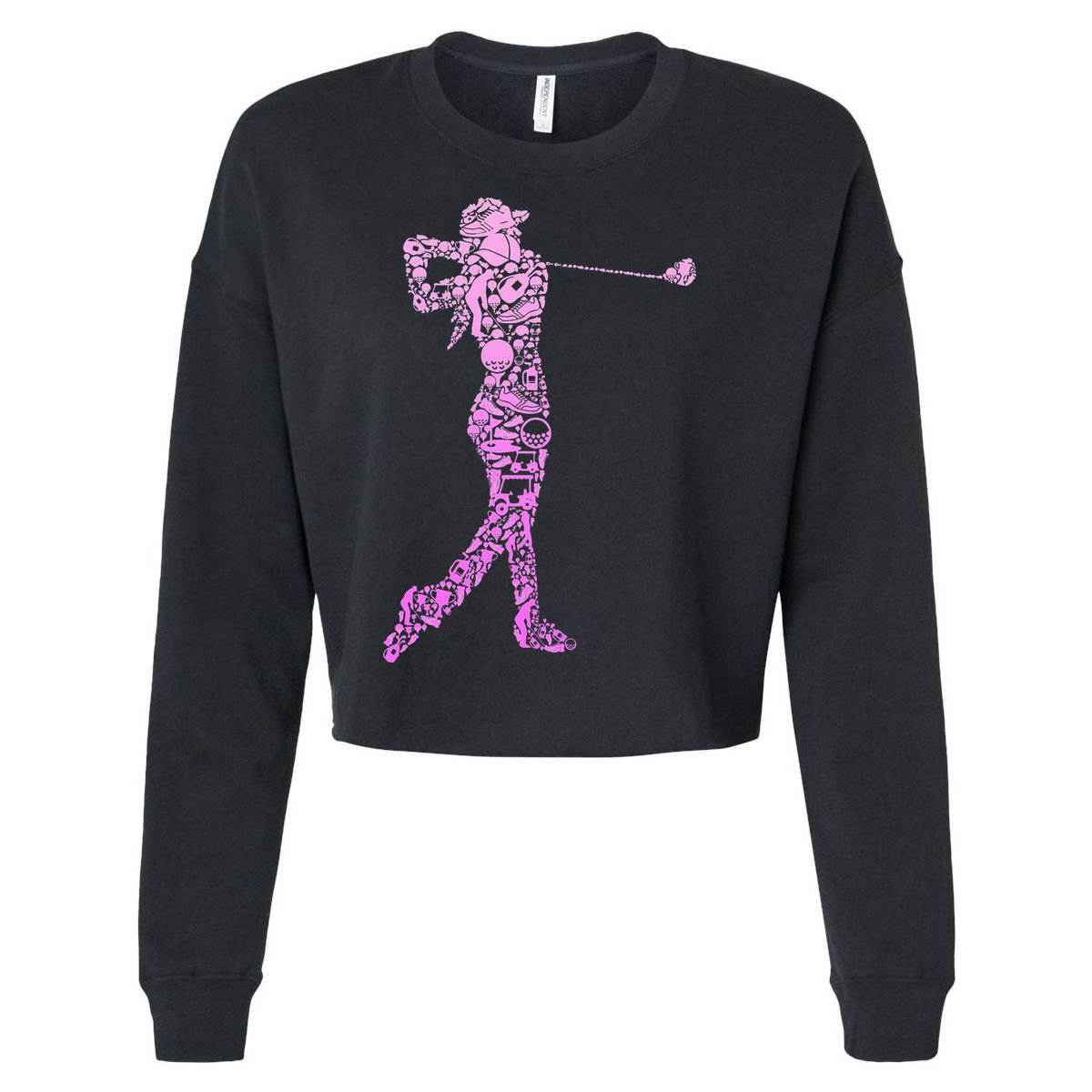 Golf Club Golfer Golfing Funny Golf Father's Day Cropped Pullover Crew