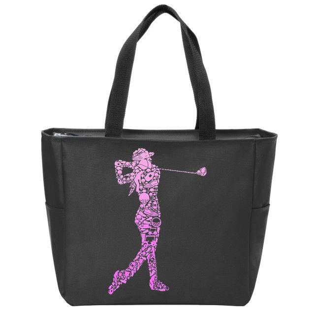 Golf Club Golfer Golfing Funny Golf Father's Day Zip Tote Bag