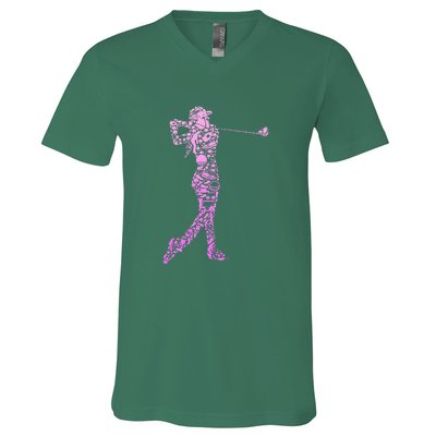 Golf Club Golfer Golfing Funny Golf Father's Day V-Neck T-Shirt