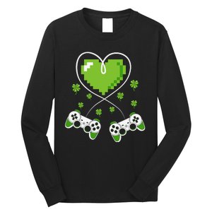 Game Controller Gamer St Patricks Day Long Sleeve Shirt