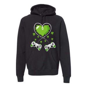 Game Controller Gamer St Patricks Day Premium Hoodie