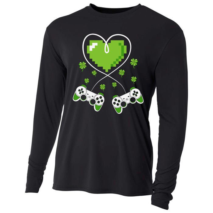 Game Controller Gamer St Patricks Day Cooling Performance Long Sleeve Crew